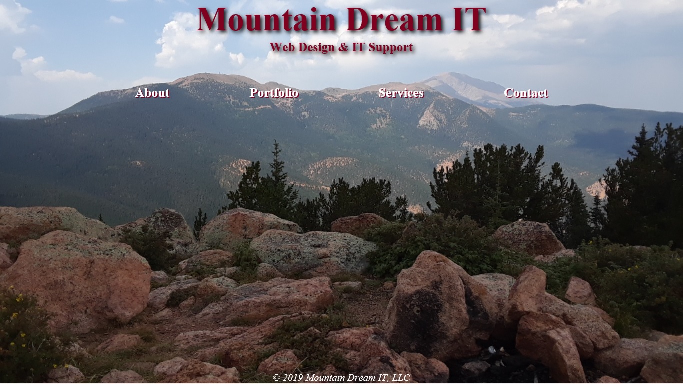 Mountain Dream IT, Web Design, IT Support, Colorado Springs, about, portfolio, services, contact, puzzles, easter eggs, minigames, free games
